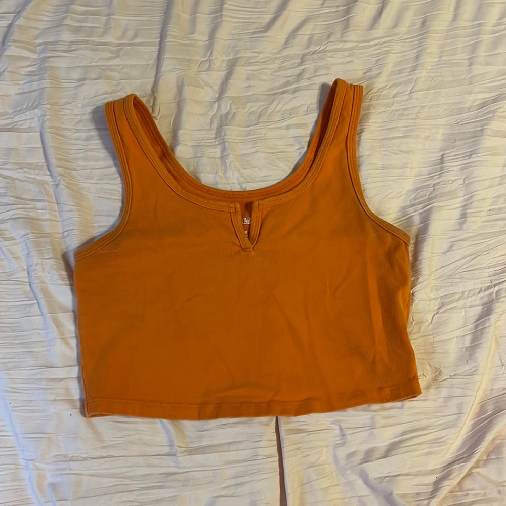 Orange crop top
